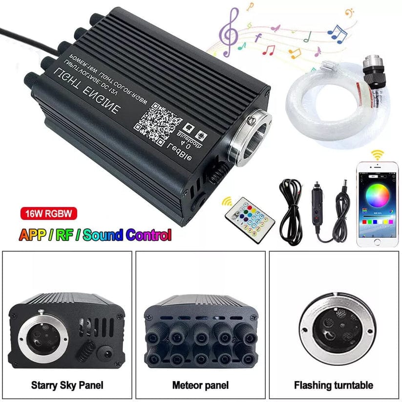 Fiber Optic Headliner Star Light Kit With Remote For Car Home Roof Ceiling