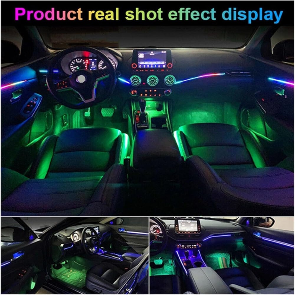 MPower Premium RGB Color Streamer Car Music Ambient Light Strip Flexible RGB App Remote 18 in 1