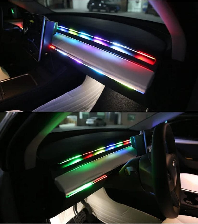 Car Ambient Light RGB Light Neon Strip APP Control Strips 2pcs and 1pc
