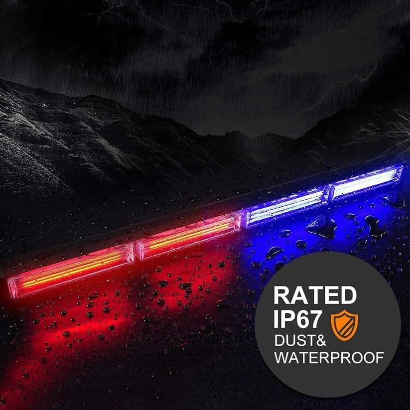 Automaze Led Strobe Police Dashboard Flash Light Multi Modes (Red Blue) 6pcs 8pcs